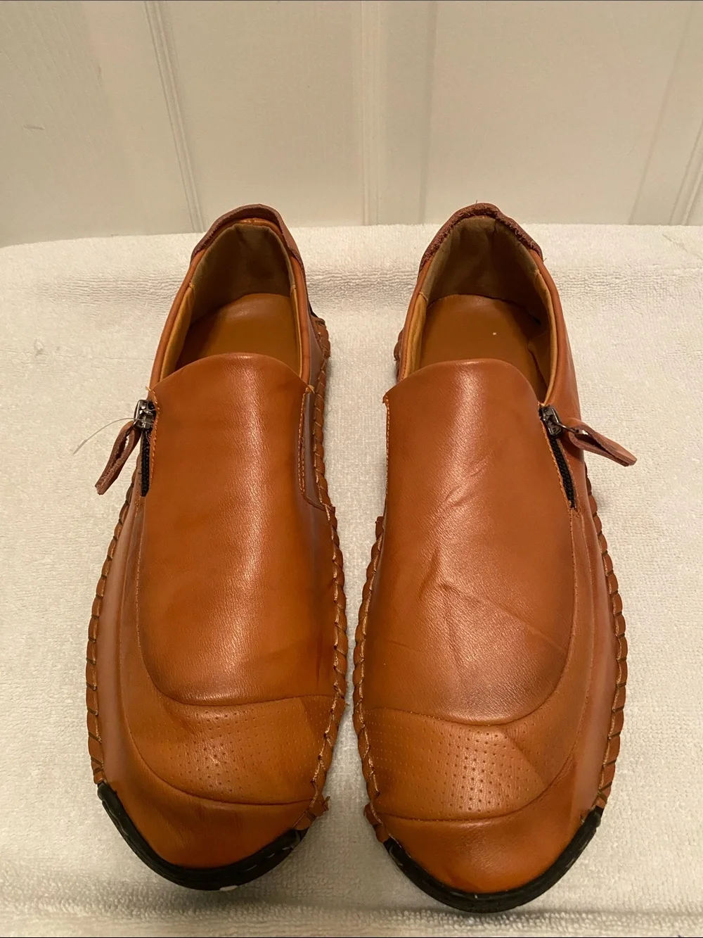 Mens Slip-On Tan Casual Loafers …size 11 1/2